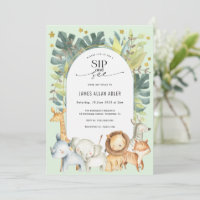 Safari Thema niedliche Schluck und sehen Babydusch
