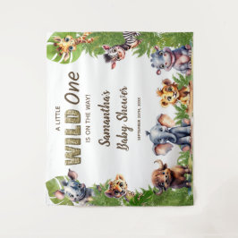 Safari Theme Baby Dusche Begrüßungszeichen Wandteppich