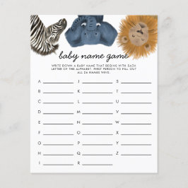 Safari Theme Baby Name Showspiel
