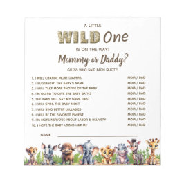 Safari Theme Baby Showspielerin Ratgeber Wer Notizblock