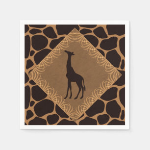 Safari Theme Giraffe Serviette
