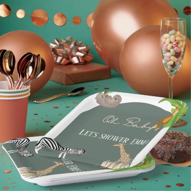 Safari Themed Baby Dusche Teller (Multi)