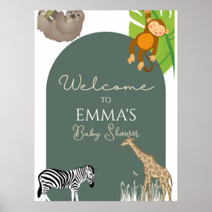 Safari Themed Welcome Sign Poster