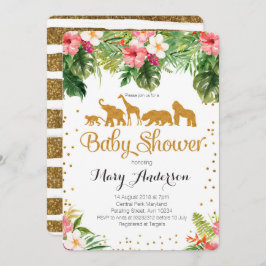 Safari-Tier-Babyparty-Einladung Einladung