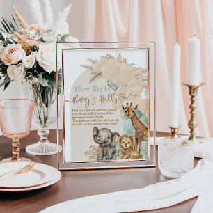 Safari Tier Boho Oh Boy Baby Dusche Mama Bly Poster