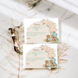 Safari Tier Boho Oh Boy Baby Duschtier Windeln Begleitkarte