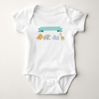 Safari-Tier-Fahnen-Baby-Körper-Anzug Baby Strampler