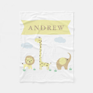 Safari-Tier-Fleece-Baby/Kinderdecke Fleecedecke