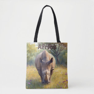 Safari-Tier Rhino Natur Aquarell