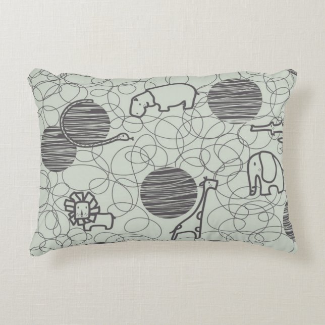 Safari-Tiere 1 Zierkissen (Vorderseite)