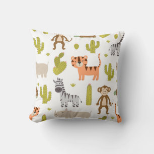 Safari-Tiere Baby Kinderzimmer Dekoration Throw Ki Kissen