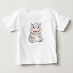 Safari-Tiere-Baby Nilpferd Baby T-shirt
