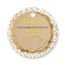 Safari-Tiere Baby Shower Dankeschön Favor Tags