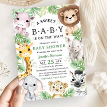 Safari-Tiere Baby Shower Geschlechtsneutraler Dsch