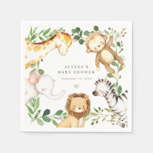 Safari-Tiere Baby Shower Party Papiertücher Serviette