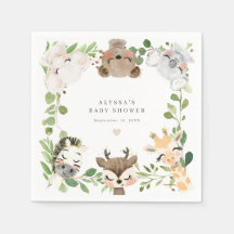 Safari-Tiere Baby Shower Party Papiertücher