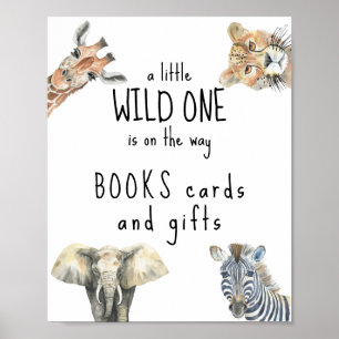 Safari-Tiere - Bücherkarten und Geschenke Poster