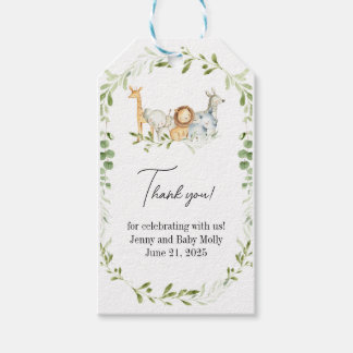 Safari-Tiere Danke Tags, Safari-Geschenkegel Geschenkanhänger