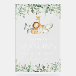 Safari Tiere, Dschungel, Wild One, Geburtstag Will Acrylschild