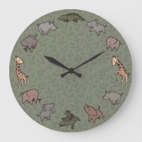Safari-Tiere (Elefant, Giraffe, Krokodil & Nashorn