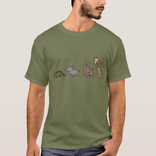 Safari-Tiere (Elefant, Giraffe, Krokodil & Nashorn T-Shirt