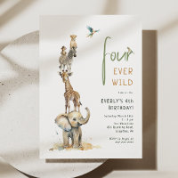 Safari-Tiere "Four Ever Wild"-Kindergeburtstag