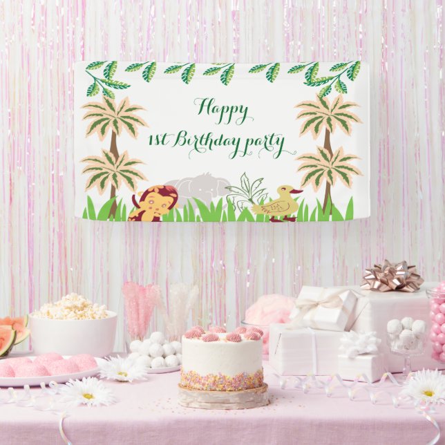 Safari-Tiere Geburtstagsparty Banner (Party)