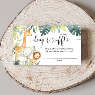 Safari-Tiere geschlechtsneutrale Gewinnerkarten Begleitkarte