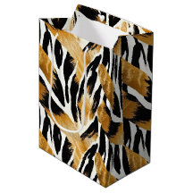 Safari Tiere Gold und Schwarz