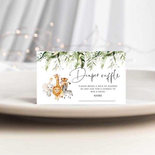 Safari-Tiere-Karte für Verlosung Begleitkarte (Von Creator hochgeladen)