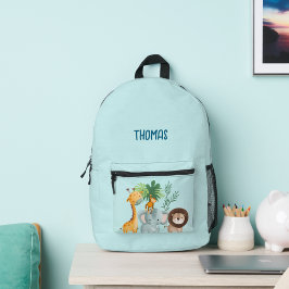 Safari-Tiere Kinder Schule Bedruckter Rucksack
