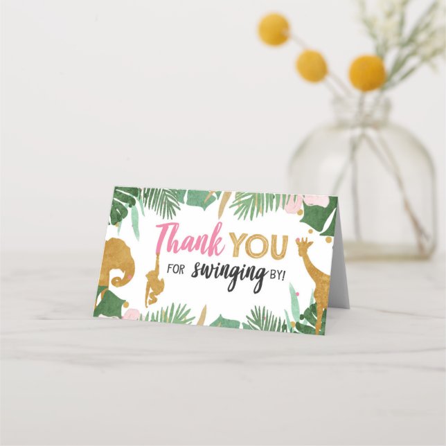 Safari Tiere Leckerei Beutel Topper Goodie Tag Gol (Vorderseite)