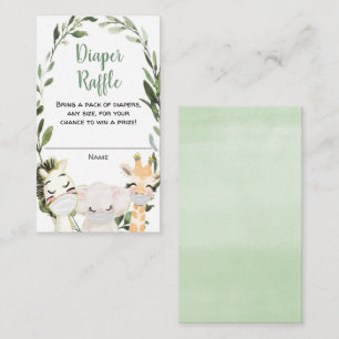 Safari-Tiere maskieren die Greenwich-Weinkarte Begleitkarte