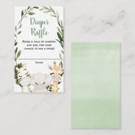 Safari-Tiere maskieren Green-Degle-Gewinnkarten Begleitkarte