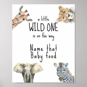 Safari-Tiere - Name dieses Babynahrung Poster