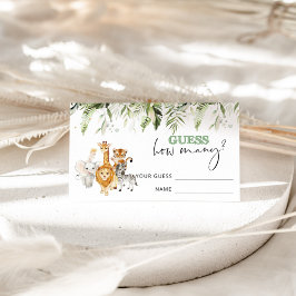 Safari-Tiere schätzen wie viele Begleitkarte