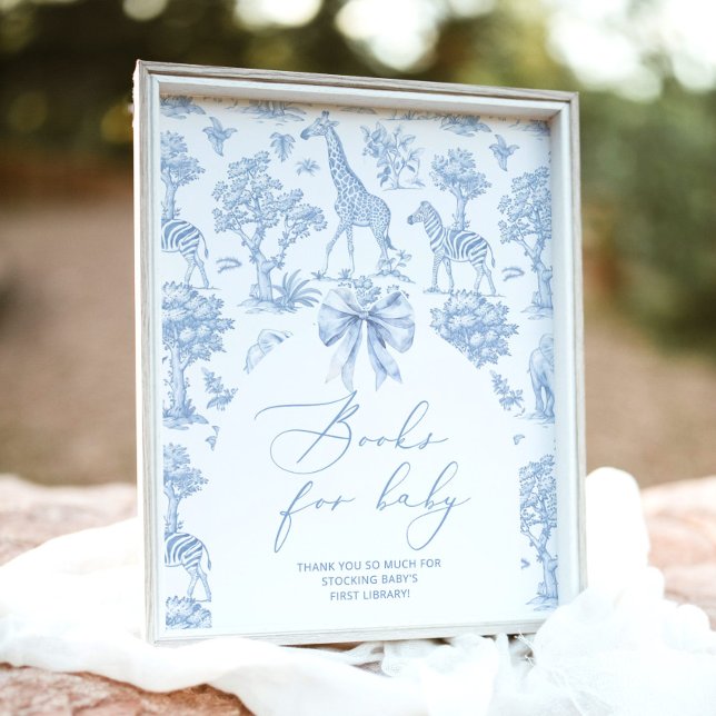 Safari-Tiere Toile de Jouy Bücher für Kinder Poster (Von Creator hochgeladen)