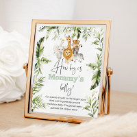 Safari-Tiere, wie groß das Bauchwild der Mama ist