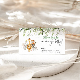 Safari-Tiere, wie groß die Bauchkarte des Mama ist Begleitkarte