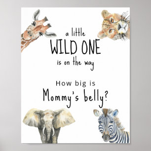 Safari-Tiere - Wie groß ist Mamas Bauch Poster