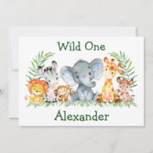 Safari-Tiere Wild 1. Geburtstag
