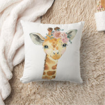 Safari-Tierkinderzimmer-Kunst, Wasserfarben-Giraff