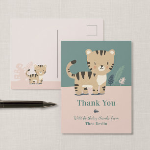 Safari-Tiger-Geburtstags-Dankeskarten-Postkarte Postkarte