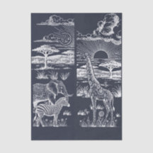 Safari Toile, Baby Wilde Abenteuer Navy