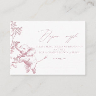 Safari Toile De Jouy Windel-Raffle Begleitkarte