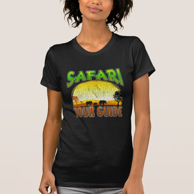 Safari Tour Guide Sunset African Animal T-Shirt (Vorderseite)