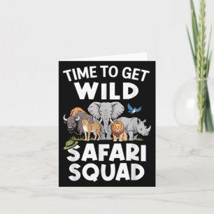 Safari-Tourguide Safari-Tiere Zeit, wild zu werden Karte