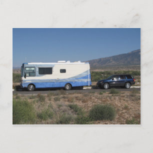 Safari Trek 1999 Blue Classic RV Motorhome Postkarte