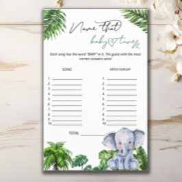 Safari Tropical Name, dass Baby Tune Game Flyer