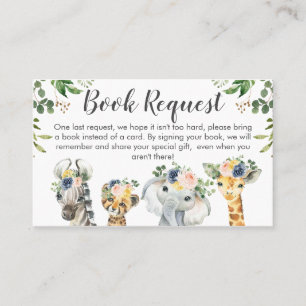 Safari Twins Baby Showbucher Beilage Visitenkarte